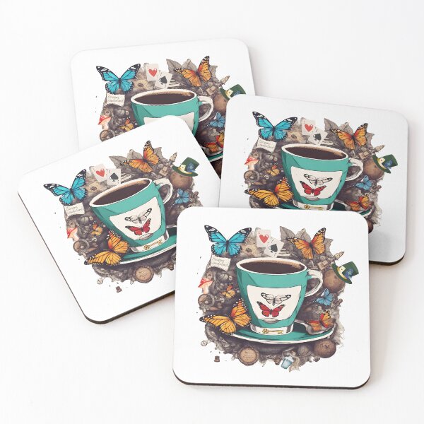 Item preview, Escaping Wonderland - Butterfly Brews, Coffee Madness designed and sold by BeeG2024.