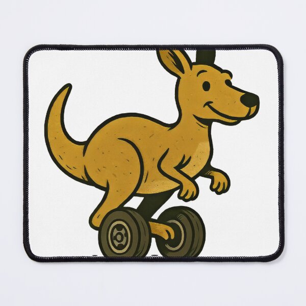 Item preview, Kangaroo on Wheels – Bouncy Meets Bizarre in This Whimsical Animal Design designed and sold by Cuddly-Cottons.