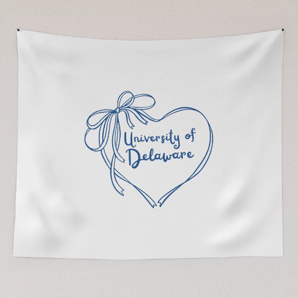 Item preview, navy university of Delaware heart and bow coquette trendy  designed and sold by jessicaleah15.