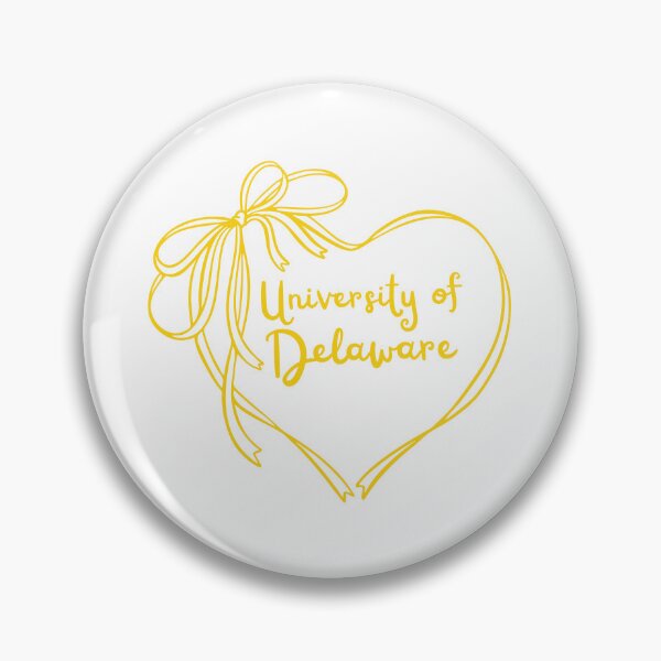 Item preview, yellow university of Delaware heart and bow coquette trendy  designed and sold by jessicaleah15.