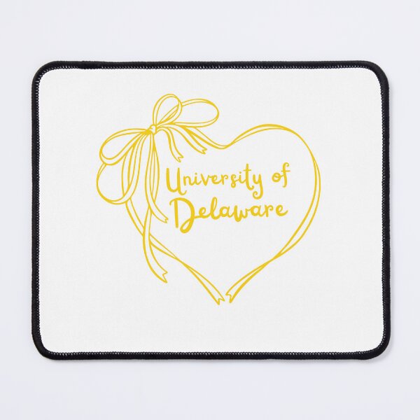 Item preview, yellow university of Delaware heart and bow coquette trendy  designed and sold by jessicaleah15.