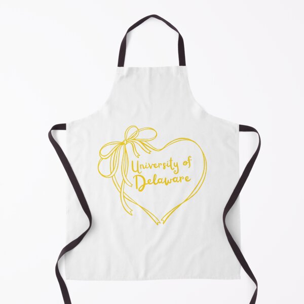 Item preview, yellow university of Delaware heart and bow coquette trendy designed and sold by jessicaleah15.