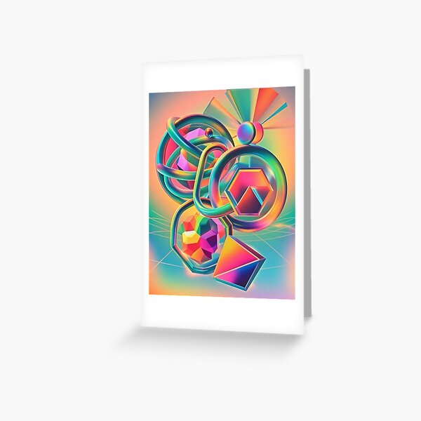 Item preview, Geometric Art Shapes Circles Triangles With Vibrant Colors  designed and sold by MotherEagleInspires.