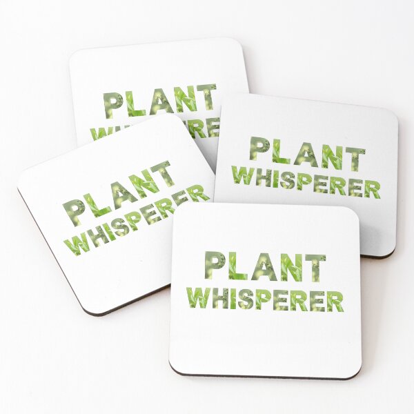 Item preview, PLANT WHISPERER Text Plant Art white bg designed and sold by RedOrBlueIts4U.