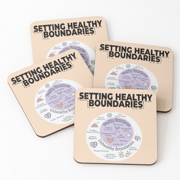 Item preview, Setting Boundaries Mental Health Poster designed and sold by digifaxdesign.