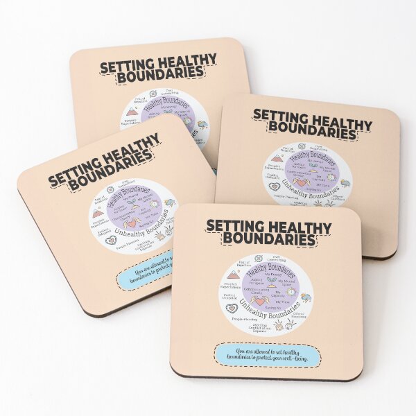 Item preview, Setting Healthy Boundaries Mental Health Art Poster designed and sold by digifaxdesign.