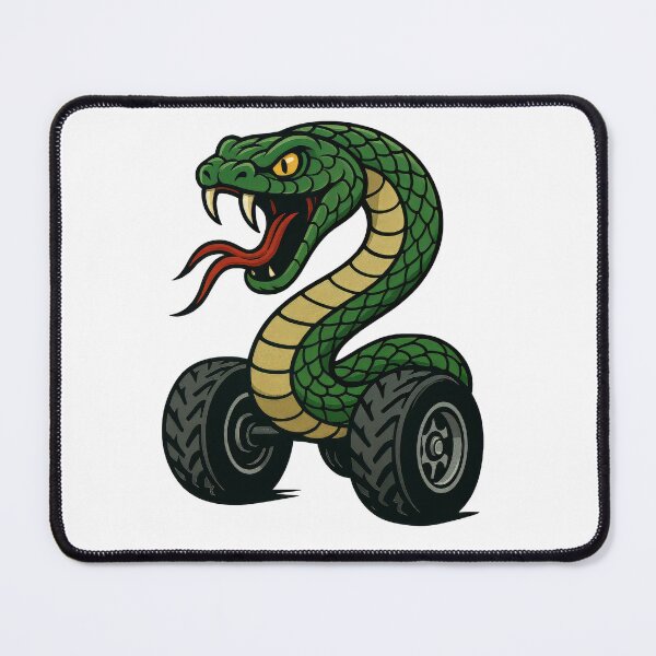Item preview, Snake on Wheels – Absurdly Funny Reptile Design designed and sold by Cuddly-Cottons.