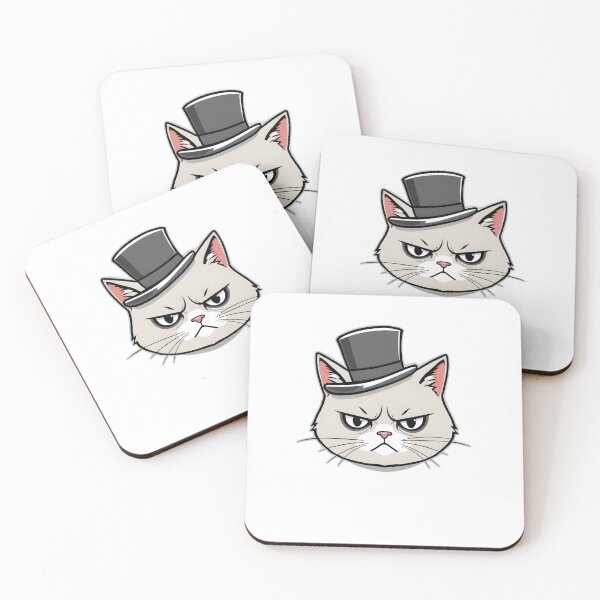 Item preview, Grumpy Cat Wearing a Tiny Top Hat designed and sold by allogy.