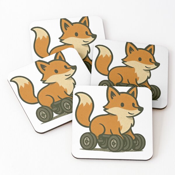Item preview, Fox on Wheels – Clever Meets Quirky in This Whimsical Animal Art designed and sold by Cuddly-Cottons.