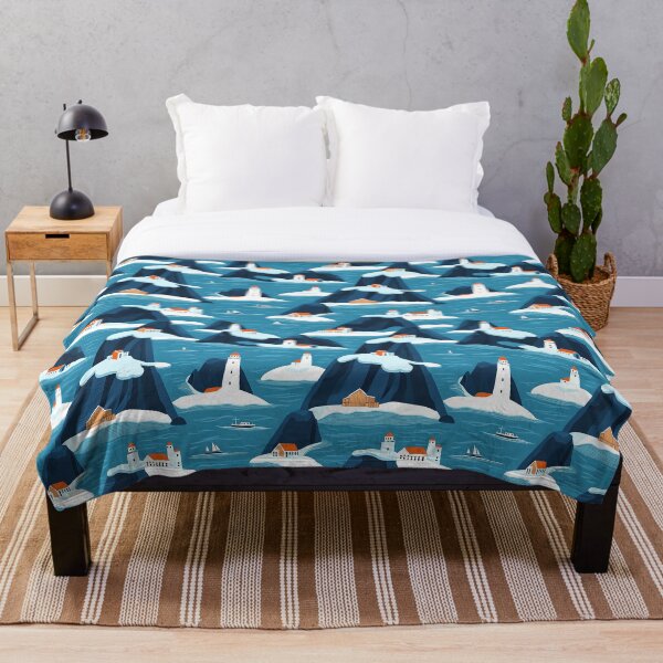 Item preview, Stylized Repeating Pattern of Icelandic Landscapes designed and sold by SimoneBalman.