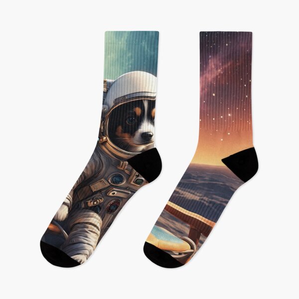 Item preview, Puppy in a Space suit sitting on a deck chair on the Moon designed and sold by Colin Bentham.