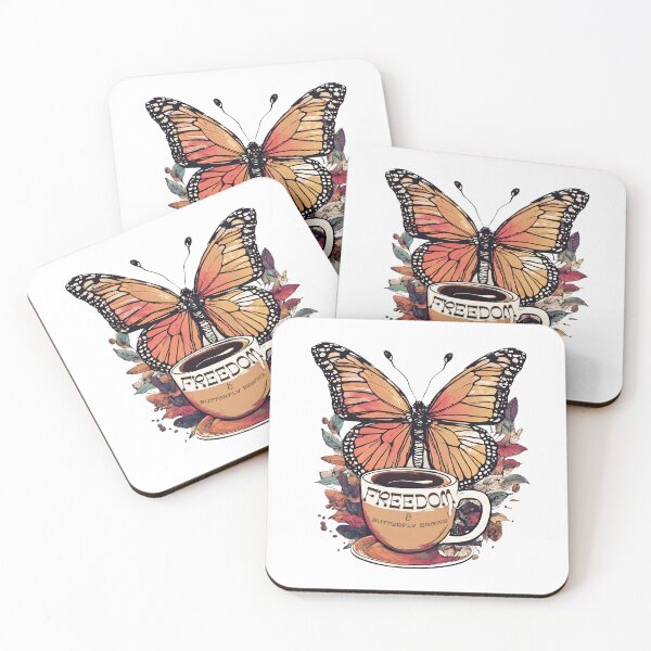 Item preview, Monarch butterfly - Freedom and butterfly brews mug designed and sold by BeeG2024.