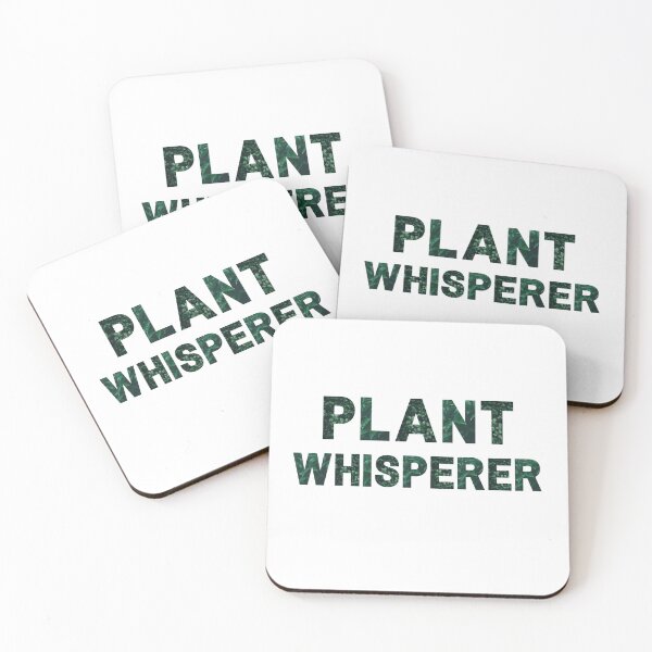 Item preview, PLANT WHISPERER Text Plant Art white bg designed and sold by RedOrBlueIts4U.