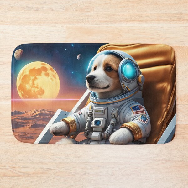 Item preview, Puppy in a Space suit sitting on a deck chair on the Moon designed and sold by Colin Bentham.