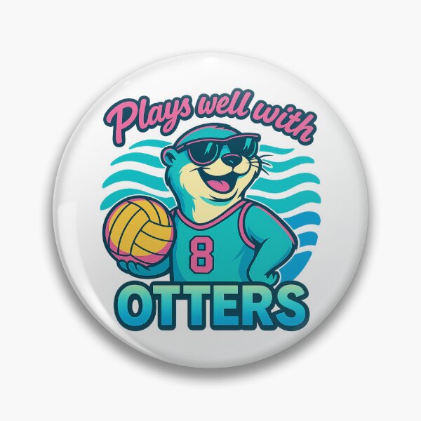 Item preview, Volleyball Plays Well with Otters Neon designed and sold by VestaDesigns.