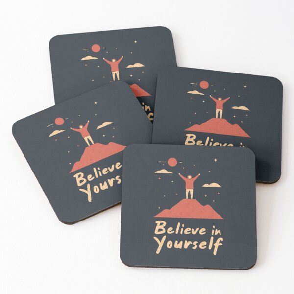 Item preview, Believe in Yourself - Motivational Mountain Illustration designed and sold by Patricks-Art.