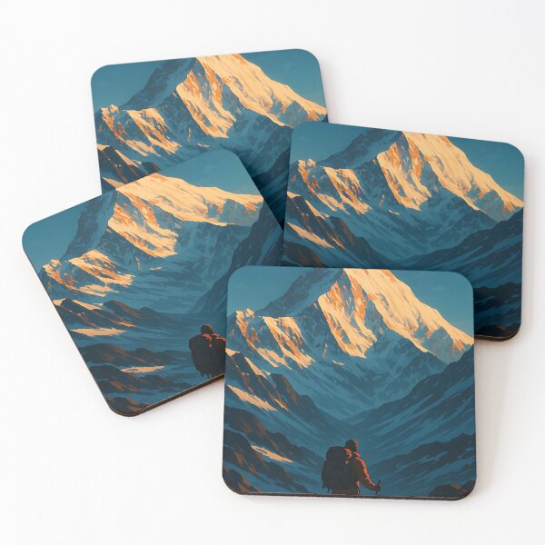 Item preview, Epic Himalayan Mountain Poster – Solitary Hiker Adventure Landscape Wall Art designed and sold by AbstractAuraArt.