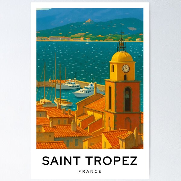 Item preview, Saint Tropez France Poster designed and sold by TravelMarvel.