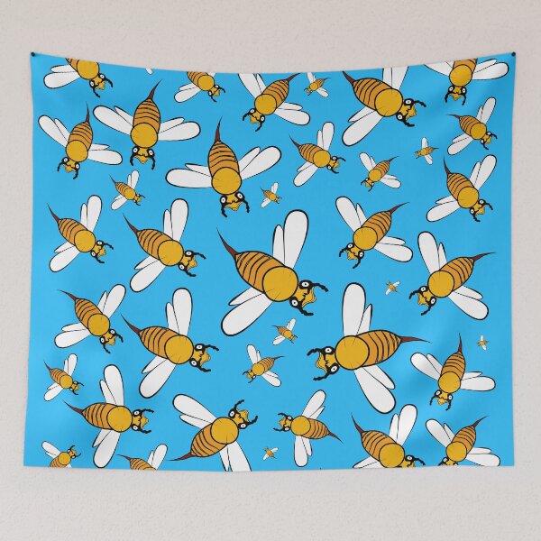 Item preview, Busy Bee Pattern on Sky blue designed and sold by Patterns-2024.