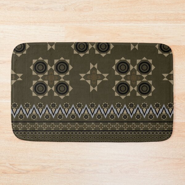 Item preview, black and brownbackground seamless pattern geometric style designed and sold by Wunnipaogtun.