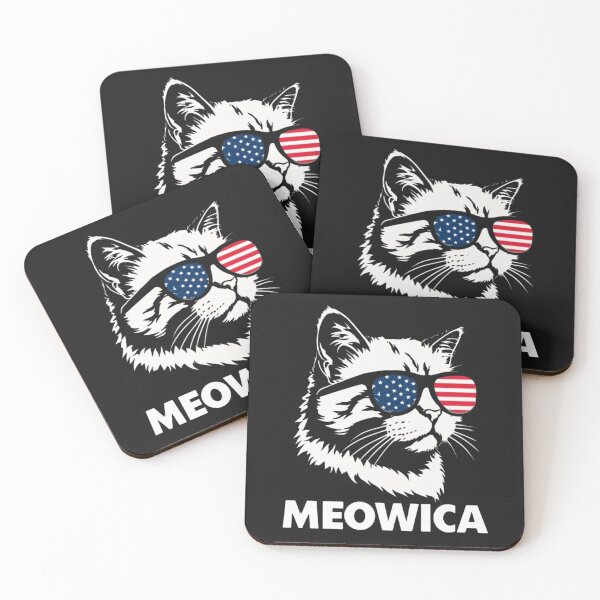 Item preview, Patriotic Cat Meowica USA Flag Sunglasses Art designed and sold by JerdbordinShop.