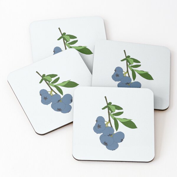 Item preview, Fresh Blueberry Fruit with Green Leaf designed and sold by Eathusiast.