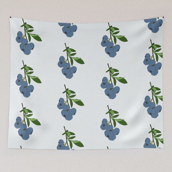 Item preview, Fresh Blueberry Fruit with Green Leaf designed and sold by Eathusiast.