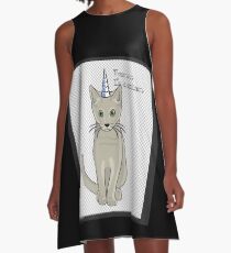 Magical Caticorn the winner is the cat with one horn unicorn A-Line Dress