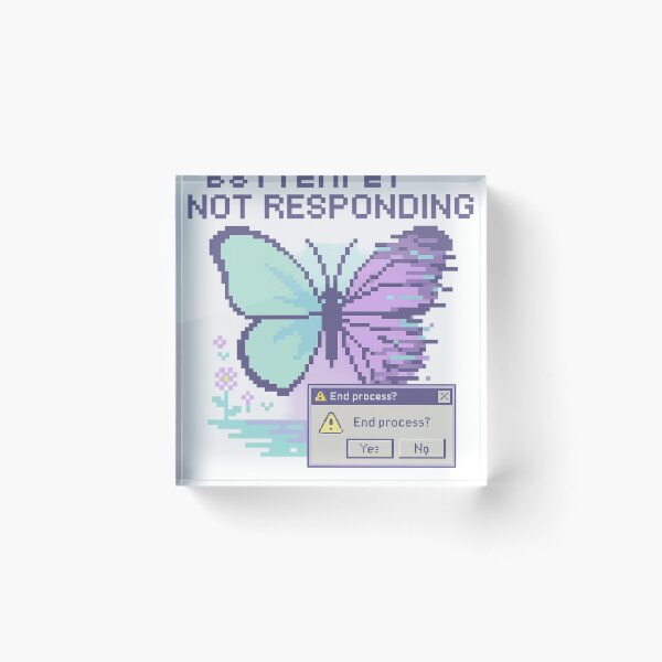 Item preview, Butterfly Not Responding | Glitched Pastel Y2K Tee designed and sold by Laugh & Rewind .