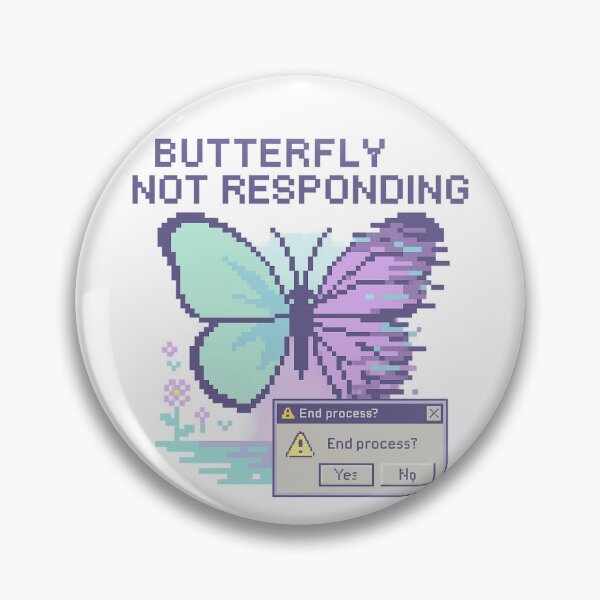 Artikelvorschau, Schmetterling reagiert nicht | Glitched Pastel Y2K Tee entworfen und verkauft von Laugh & Rewind .