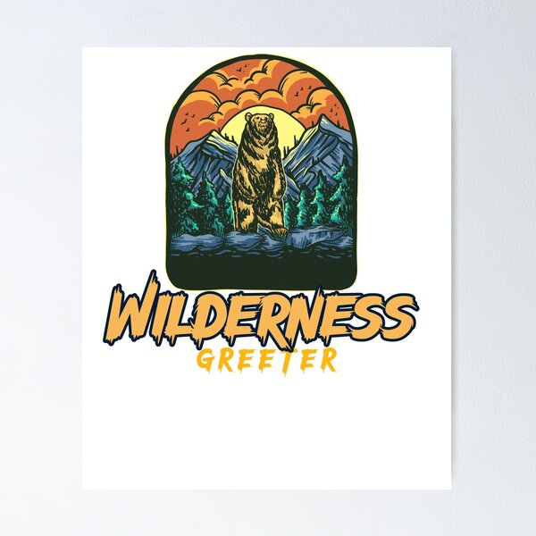 Item preview, Wilderness Greeter – Funny Grizzly Bear Design” designed and sold by sniffpad.