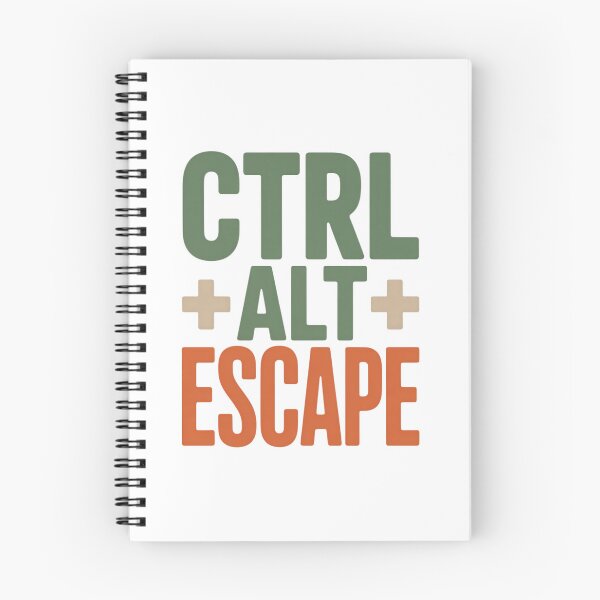 Item preview, CTRL ALT ESCAPE – Funny Tech-Inspired Typography Design designed and sold by EpicMediaShop.