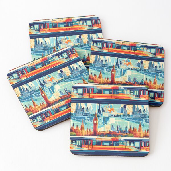 Item preview, Repeating Pattern of Iconic London Landmarks designed and sold by SimoneBalman.