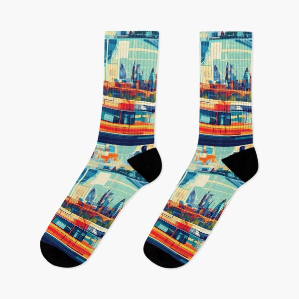 Item preview, Repeating Pattern of Iconic London Landmarks designed and sold by SimoneBalman.