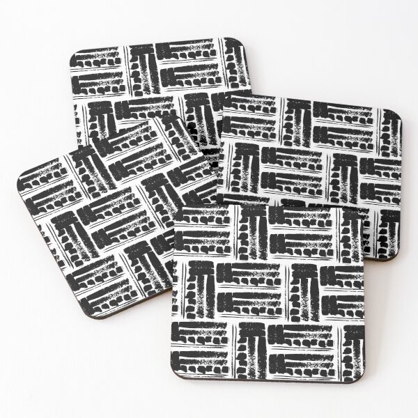Item preview, Freehand Geometric Abstract Art Black and White designed and sold by JasmineGDesigns.