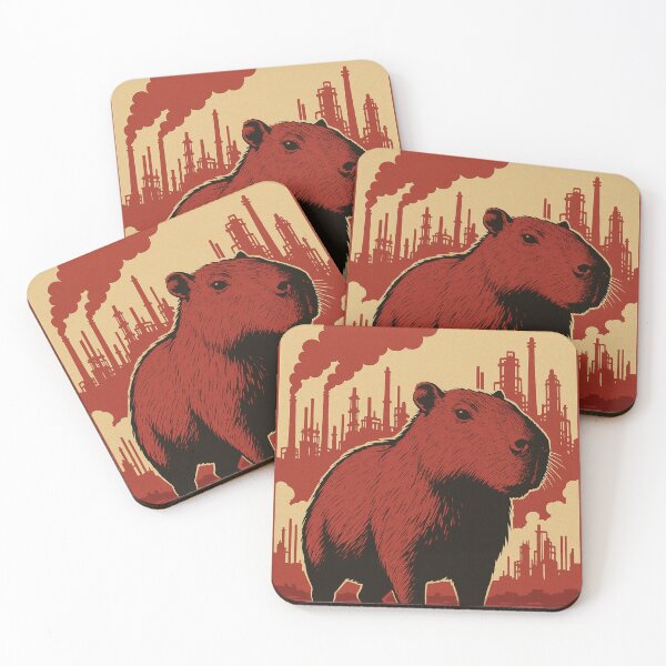 Item preview, Capybara Resistance – Dystopian Propaganda Poster designed and sold by Cuckoo Parrot.