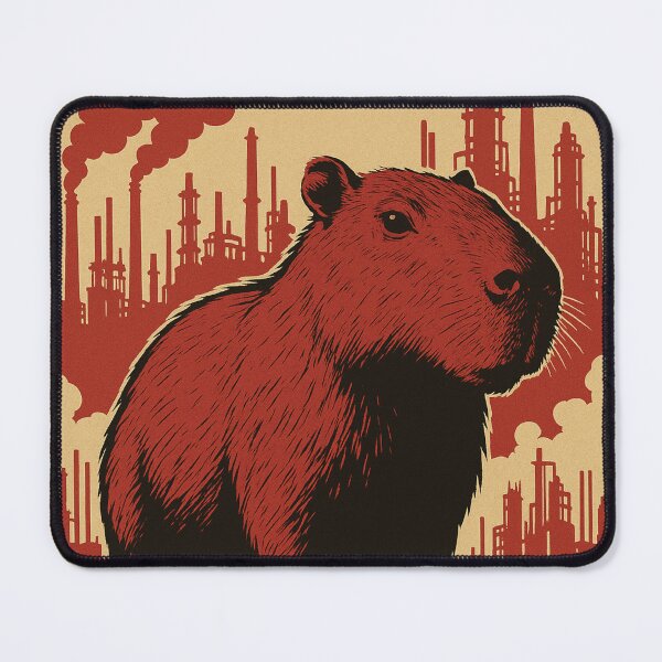 Item preview, Capybara Resistance – Dystopian Propaganda Poster designed and sold by Cuckoo Parrot.