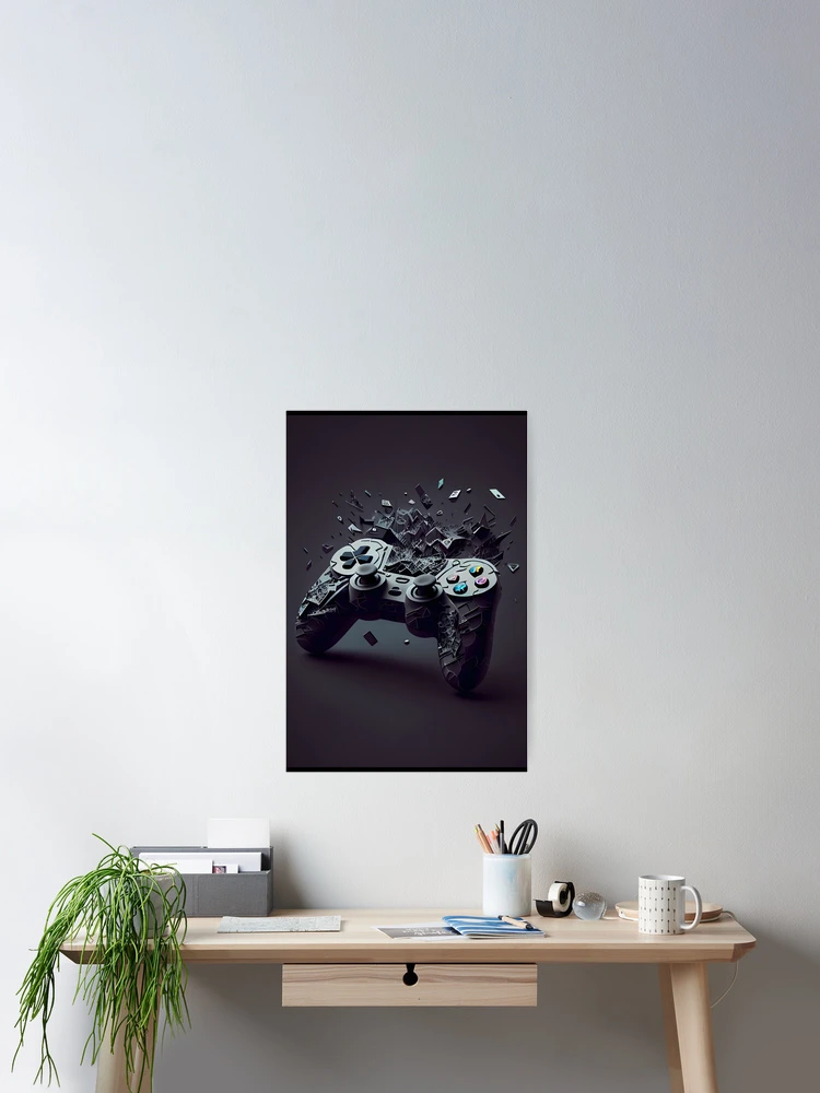 Thumbnail 2 of 3, Poster, Dark Exploding Game Controller designed and sold by ShadowAndSlate.