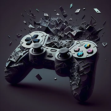 Artwork thumbnail, Dark Exploding Game Controller by ShadowAndSlate