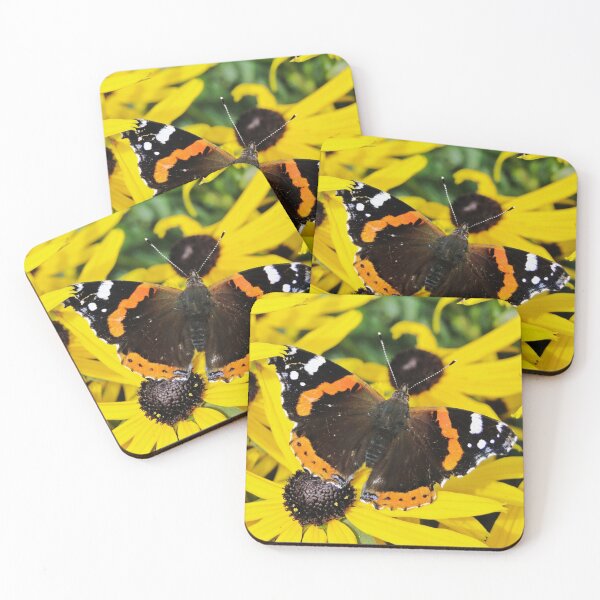 Item preview, Vanessa Atalanta on Rudbeckia designed and sold by Barrie Woodward.