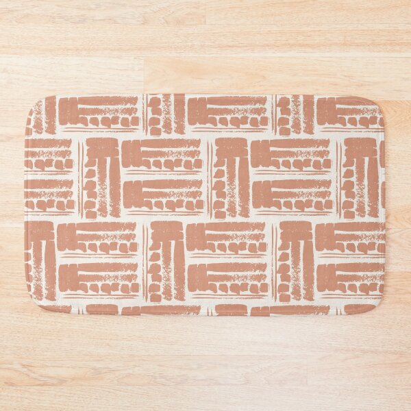 Item preview, Freehand Geometric Abstract Art Terracotta and Cream designed and sold by JasmineGDesigns.