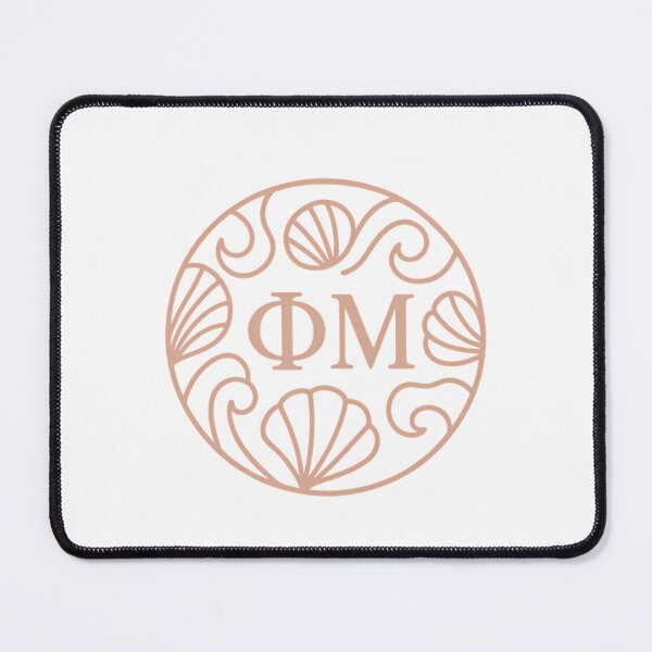 Item preview, Shell Crest Circle – ΦΜ Inspired Coastal Greek Emblem designed and sold by summer-loving.