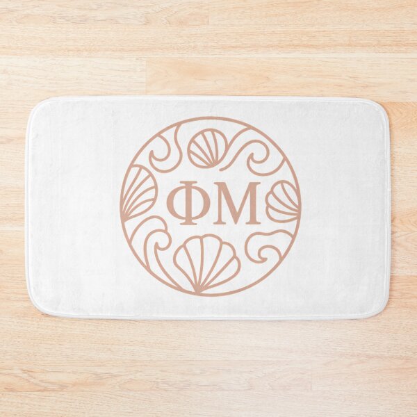 Item preview, Shell Crest Circle – ΦΜ Inspired Coastal Greek Emblem designed and sold by summer-loving.