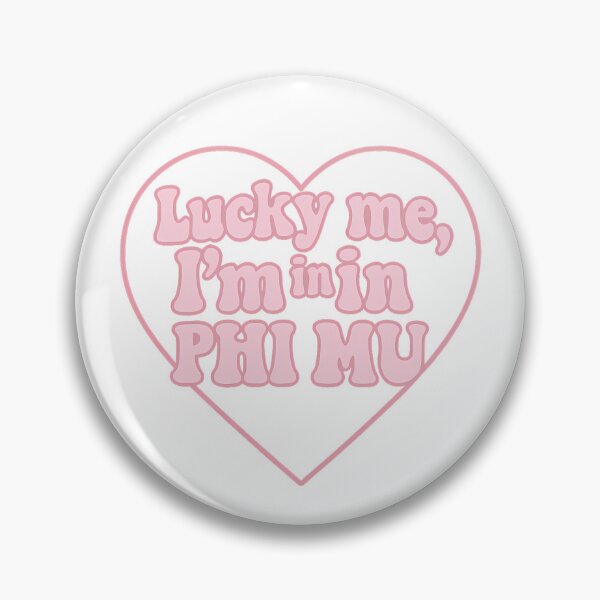 Item preview, Lucky Me, I’m in – Retro Bubble Letter Heart Design (Sorority Inspired) designed and sold by summer-loving.
