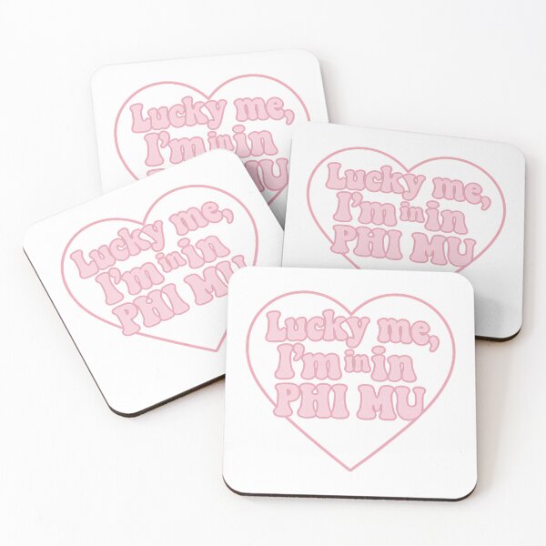 Item preview, Lucky Me, I’m in – Retro Bubble Letter Heart Design (Sorority Inspired) designed and sold by summer-loving.