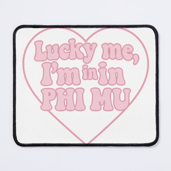 Item preview, Lucky Me, I’m in – Retro Bubble Letter Heart Design (Sorority Inspired) designed and sold by summer-loving.