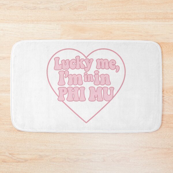Item preview, Lucky Me, I’m in – Retro Bubble Letter Heart Design (Sorority Inspired) designed and sold by summer-loving.