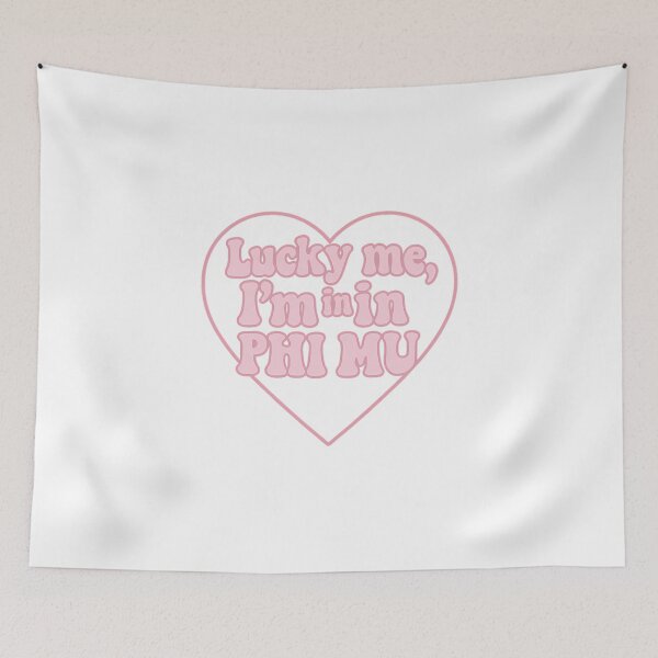 Item preview, Lucky Me, I’m in – Retro Bubble Letter Heart Design (Sorority Inspired) designed and sold by summer-loving.