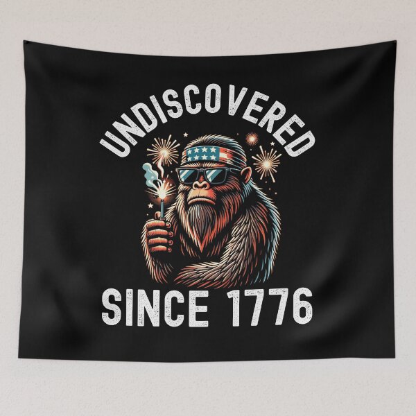 Item preview, Undiscovered since 1776 funny Sasquatch 4th of July bigfoot humor designed and sold by snowry.
