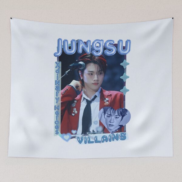 Item preview, Jungsu Xdinary Heroes Kpop Boy Band Cool Blue Collage Art Design designed and sold by HELL0WBELLO.